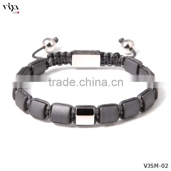 Bracelet Jewelry Charm Square Beads Mens Bracelets With Natural Stone Bracelet photo-3
