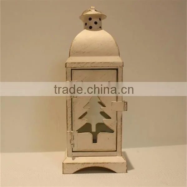 Old Hollow Iron Lantern Foreign Trade Metal Candle Holder J070 photo-3