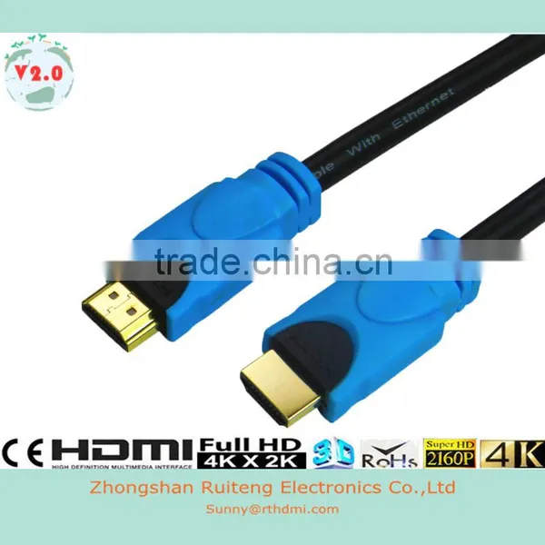 Blue High Speed HDMI Cable With Ethernet and Gold Connector Support 3D and 4K From 0.5-100m photo-2