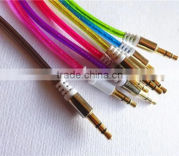 Fashion Audio/DC3.5MM Transparent Spiral Gold-plated Cable photo-6