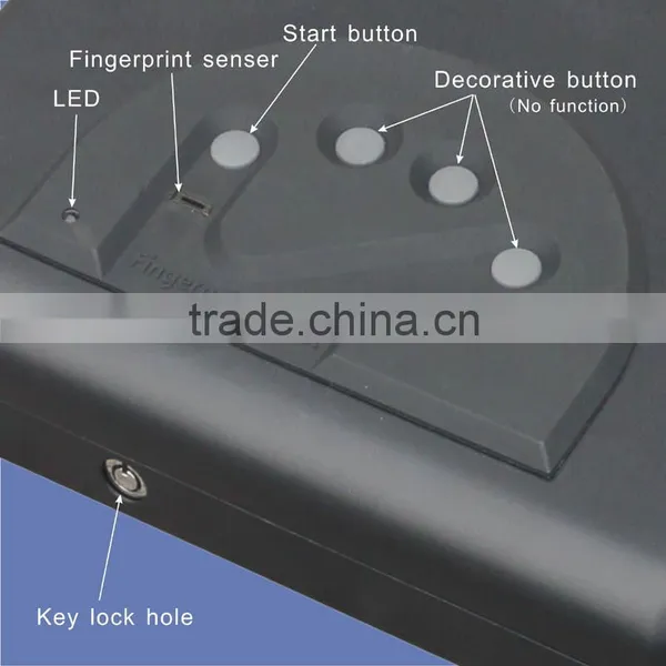 Wholesale- MS500 Micro Vault Biometric Fingerprint Hand Gun Safe With Key photo-5