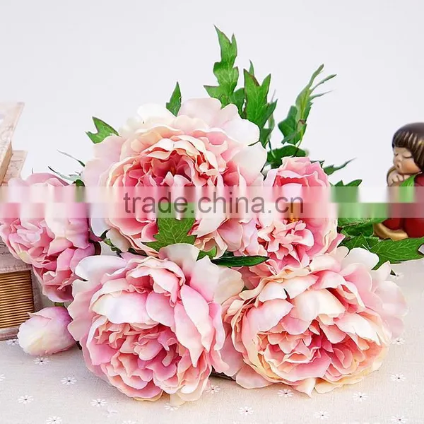 High Quality Artificial Flower Wedding Decoration Peony Silk Flower Single Artificial Peony photo-5