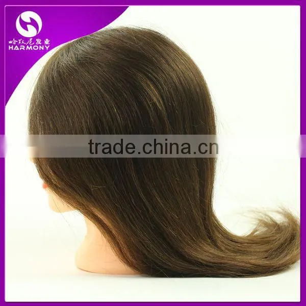 2015 Cheap Cosmetology Salon Human Hair Training Head for Hairdressers/100% Human Hair Training Doll Head Practice Head Quality Choice photo-4