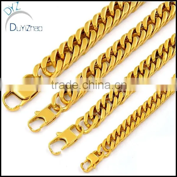 316L Stainless Steel Grinding Huge Cuban Curb Chain Necklace photo-6