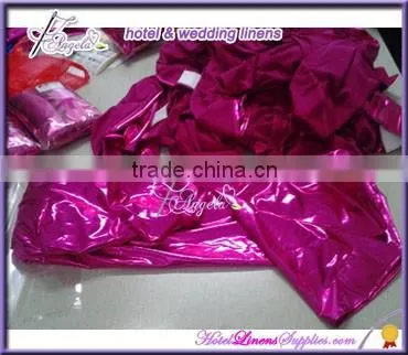 6' (183cm L) Rectangle Metallic Spandex Table Covers in Fuschia for 6' Rectangle Table Decorations photo-2