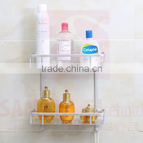 No Nail Wall Aluminium Corner Shelf Glass Tray Bathroom Shelf Bathroom Rack