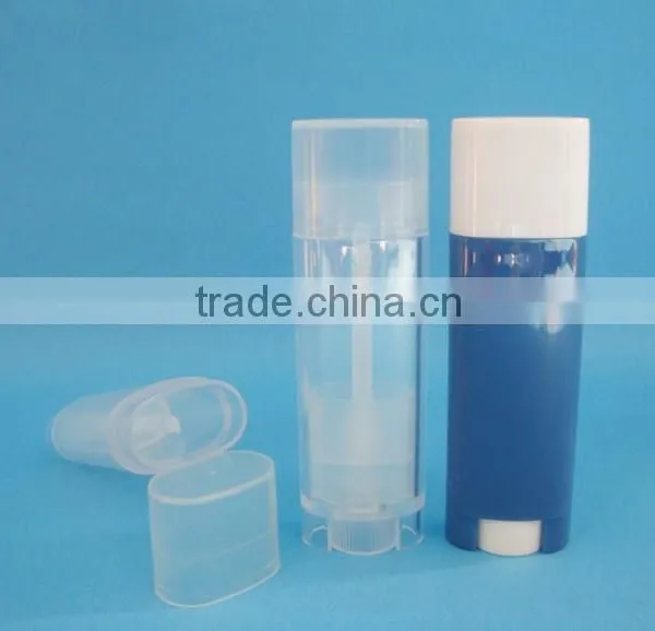Plastic Flat Oval Lipstick Tube, Clear Plastic Lip Balm Tube, Plastic Cosmetic Tube photo-3