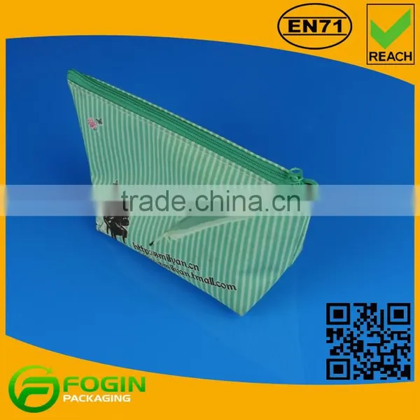 Green Custom Zipper Bag Cosmetic photo-3