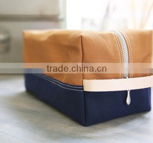Personalized Women's Waxed Canvas Toiletry Bag /waxed Canvas Cosmetic Bag /selvage Denim Bags and Pouches Quality Choice photo-3