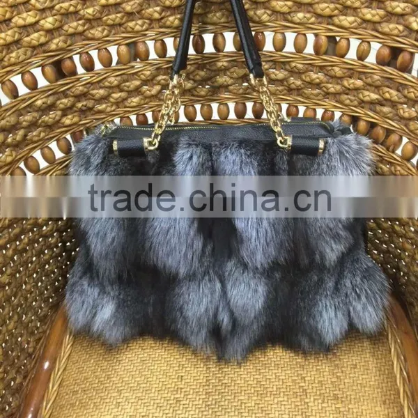 Luxury Design Fox Fur Handbag /wholesale and Rtail photo-2