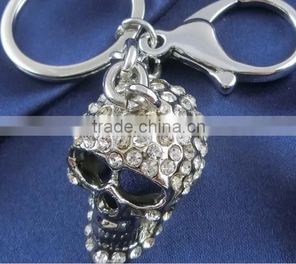 Skull Keychain/Metal Skull Keychain With Diamond photo-5