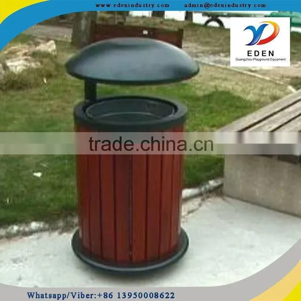 Wood Antique Plastic Mini Trash Can photo-4