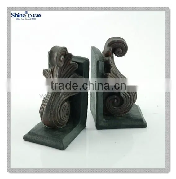 Polyresin Mini Custom Nautical Flower Bookends Adjustable Cute Stone Design Bookends photo-2