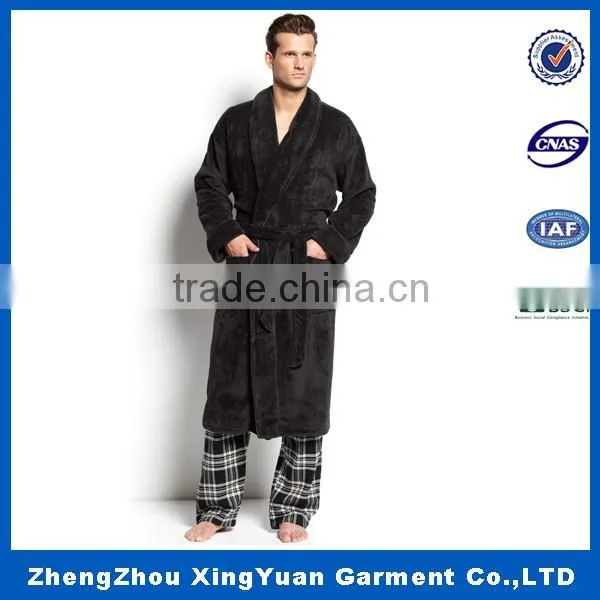 OEM Service Polyester Fleece Bath Robe Waffle Robe photo-6