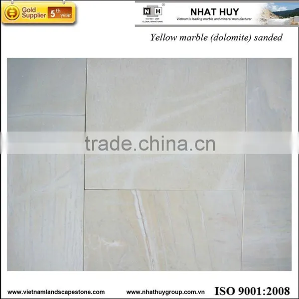 Yellow marble (dolomite) sanded