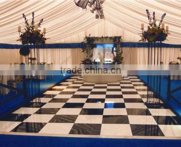 Portable Flooring, Dance Floor, Demountable Flooring. Black & White photo-4
