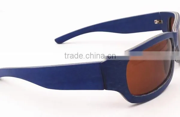 Fashion Wood 8 Bit Wood Sunglasses Big Curve Sports Eyeglasses photo-4