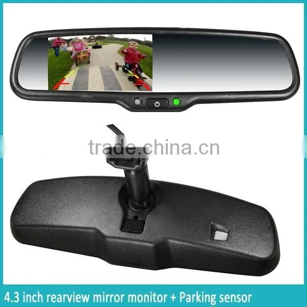 4.3 Inch Car Rearview Mirror Auto-dimming Monitor Rear Mirror With Camera Parking Sensor photo-4