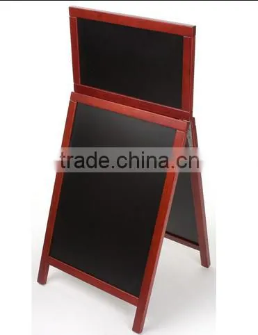 18 x 26 A-frame Chalkboard, Black Wet Erase Surface, With Header, 2 Sided - Cherry(AF-B-143) photo-2
