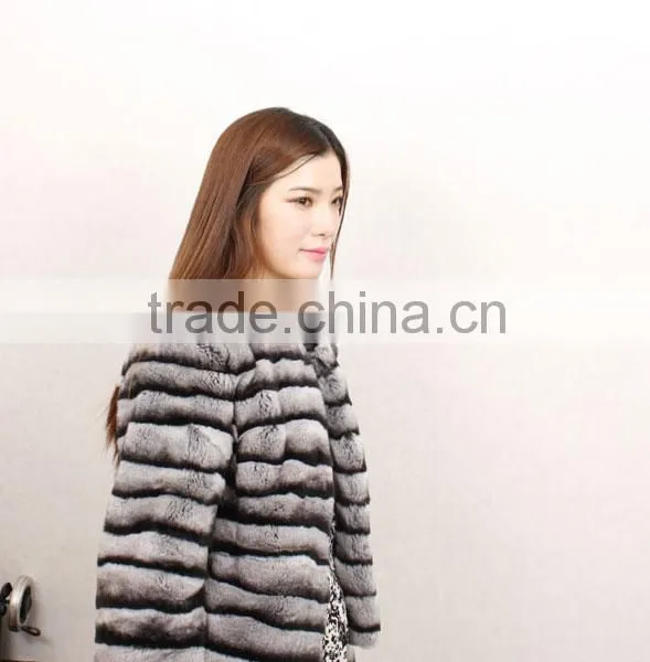 2015 Fashion Women Winter Genuine Rabbit Fur Coat RC11 photo-4