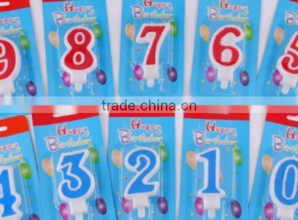 Wholesale Red number birthday candle 0-9, available in 0 1 2 3456789 BIRTHDAY CAKE CANDLE NUMBER 5 PARTY BLUE