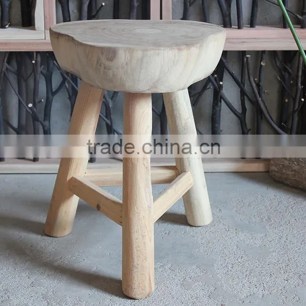 European Style Home Furniture Crude Wooden Stool