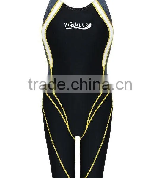 (Hot Selling) Ladies Long Black Full Body Swimsuit