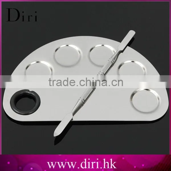 Stainless Steel Semicircle Makeup Palette Spatula Professional Makeup Tool photo-5