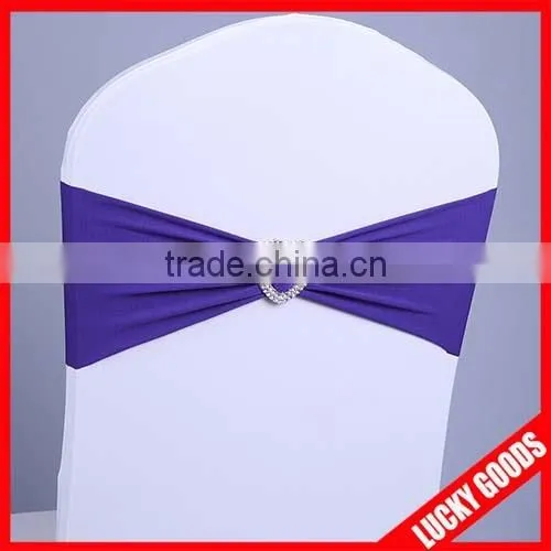 Wholesale Light Purple Spandex Chair Cover Chair Band With Buckle photo-4
