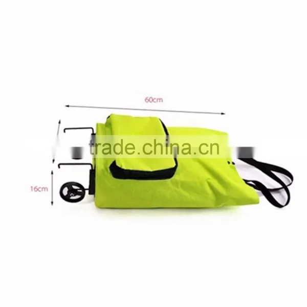 Folding Traveling Shopping Tote Bag With Wheels Handbag Purse Luggage Cart Trolley photo-2