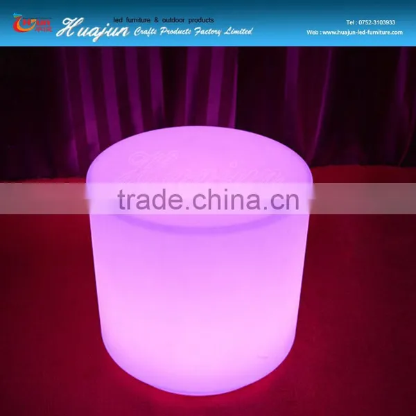 Rechargeable Li-ion Battery LED Cube Stool/ Round Plastic Stool/LED Cube Chair photo-4