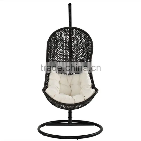 Baby Wrought Iron Wicker Hanging Outdoor Swing Chair photo-2