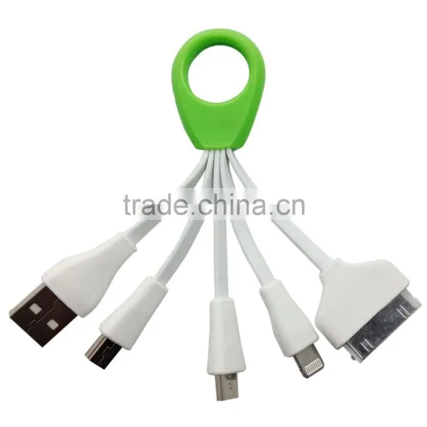 Promotion Keyring Multi Charging Usb Cable 4 in 1 With Customized Logo photo-3