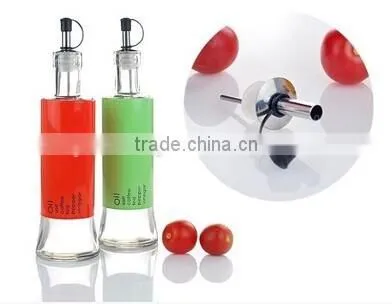 2016 Hot Selling Unique Glass Oil Bottle and Spice Jar Cruet Set With Coating photo-2