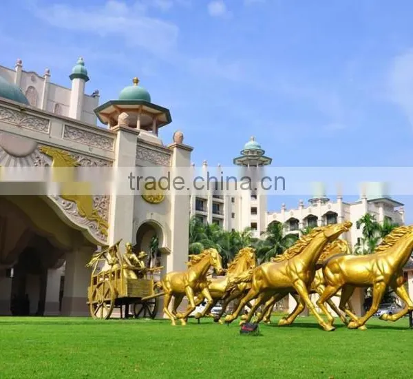 Popular Garden Decor Golden Horse Statue photo-2