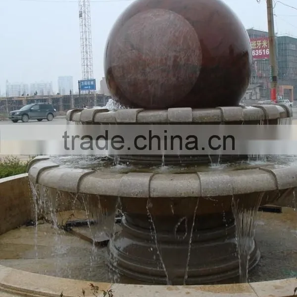 Outdoor Stone Ball Water Fountain photo-6