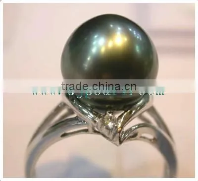 Green Seawater Pearl Ring photo-2
