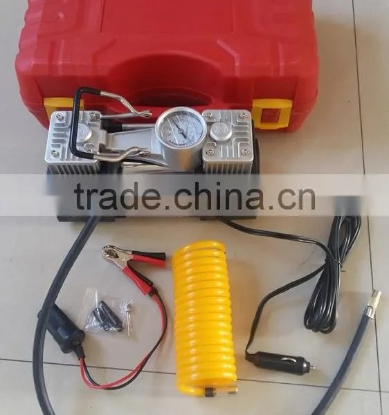 2 Cylinder Automatic Truck Tire Inflation Tyre Inflator Portabe DC 12v Mini Car Air Compressor photo-6