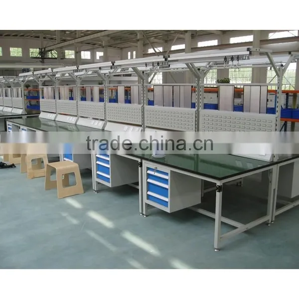 Adjustable Steel Laboratory Workbench With Drawers photo-3