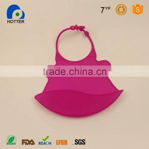 Good Quality Waterproof Silicone Bib Easily Wipes Clean Comfortable Baby/infant Bibs Keep Stains off photo-2