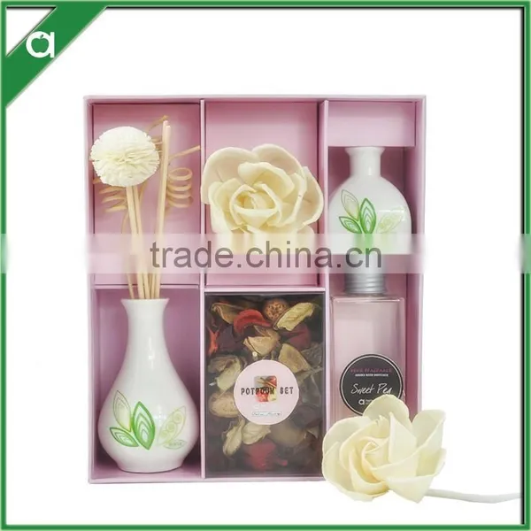 Sola Flower Diffuser, Ceramic Aroma Fragrance Reed Diffuser ,dried Flower Gift Set photo-2