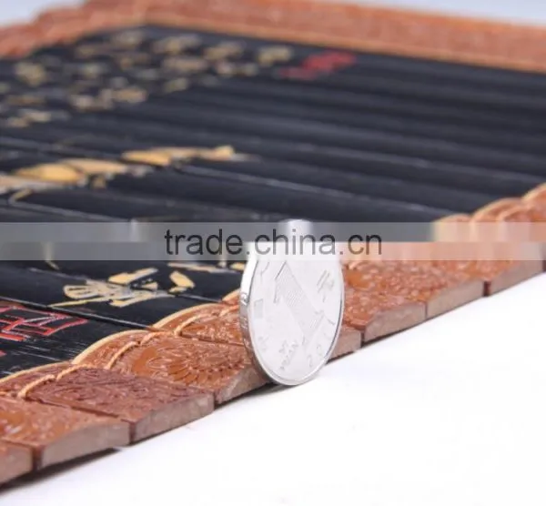 Chinese Unique Bamboo Carving Slip "the Double Shrimps" photo-4