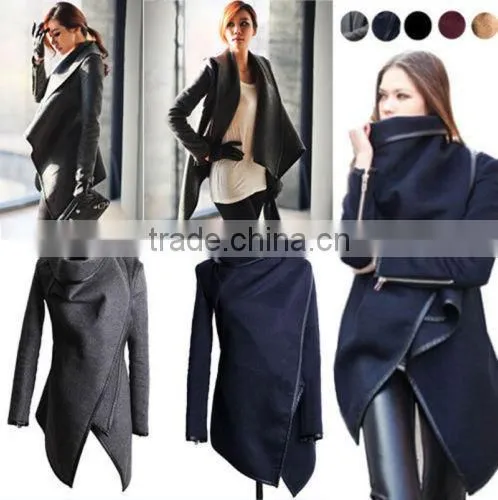 Women Lady Slim Long Wool Jacket Winter Warm Trench Coat Outwear Parka Cardigans photo-3
