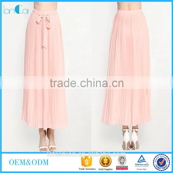 Chiffon Pleated Belt at Front Latest Model Full Skirt Ladies