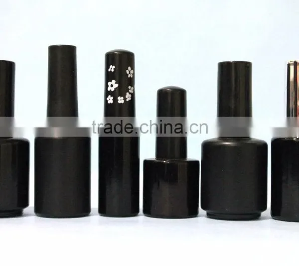 UV Pro Coated Nail Polish Bottle for Gel Polish,Black Premium Coated Glass Bottle Manufacturers photo-2