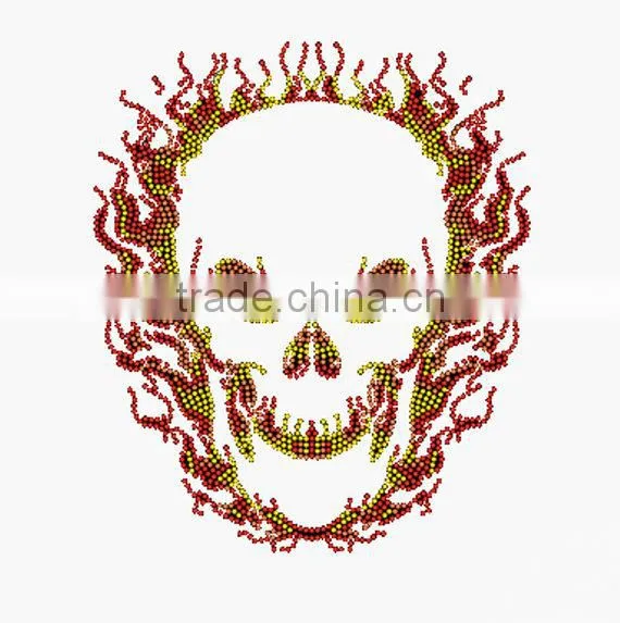 Wholesale Cheaper Custom Skulll Rhinestone Heat Transfer for Clothes photo-2
