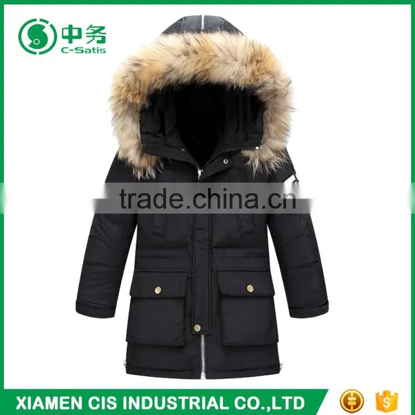 New Style Hooded Thick Warm Korea Fashion Childrens Long Winter Coat photo-6