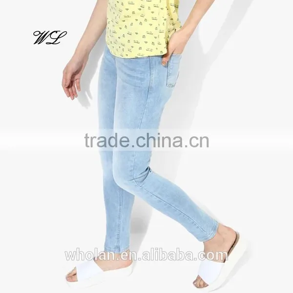 Distressed Jeans 2017 Denim Fabric Custom Jeans Woman Denim Pants photo-2