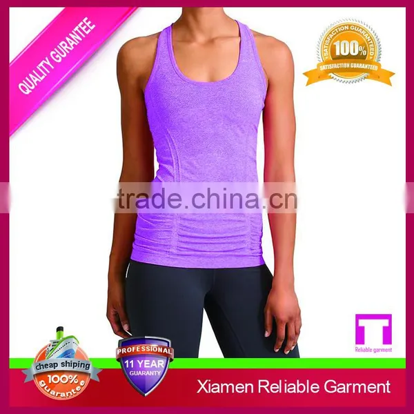 High Quality Fitness Wholesale Plain White Stripe Sport Tank Top photo-5