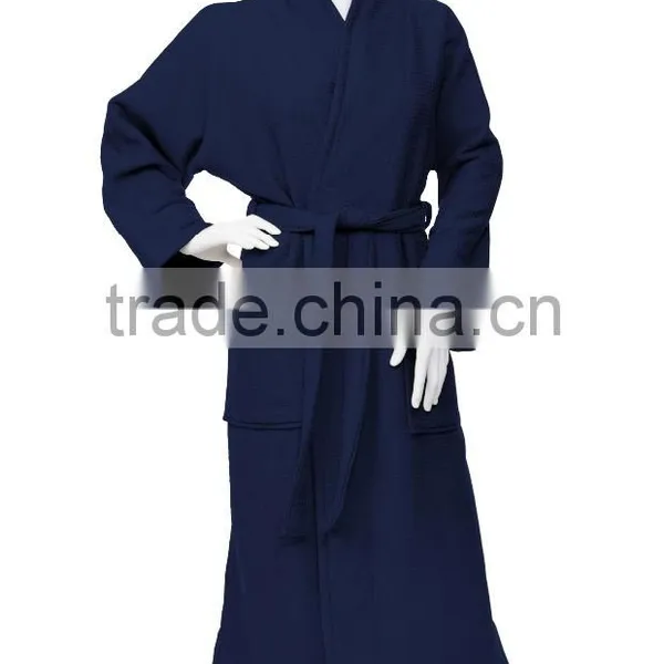 100% Premium Cotton Quick Dry Unisex Waffle Weave Bath Robe photo-6